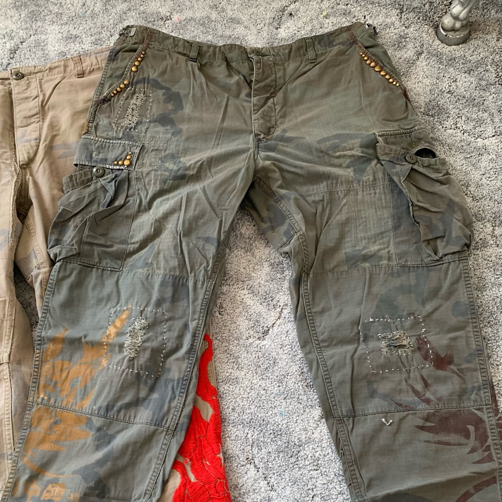 Two amazing camo pants from the original 1999 TGCW collection. Size 34